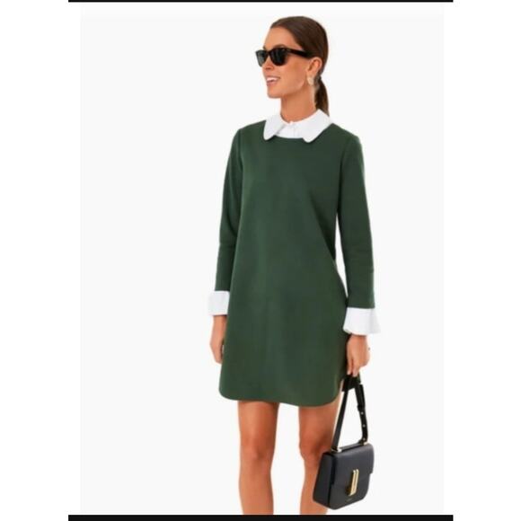 NEW Tuckernuck Dakotah Dickey Peter Pan Collar Ladies Green Dress Size Medium - Picture 1 of 13
